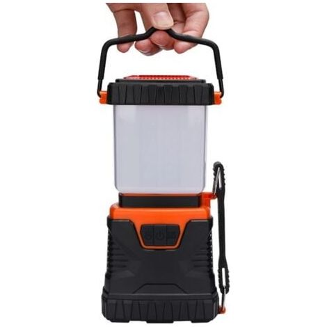 LED-Campinglaterne, leistungsstarke 1000-lm-Campinglampe, einstellbare Helligkeit, wasserdichte Campingleuchte, für Camping, Biwak, Angeln, Wandern, Höhlen usw. (Orange) (1/4)