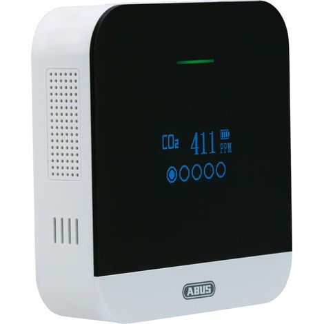 Abus CO2 Warnmelder Kohlendioxid Messgerät Warner Sensor f. Innenräume AirSecure (1/10)