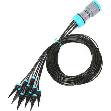 Kit d'irrigation goutte à goutte, système d'arrosage de jardin, comprenant 10 goutteurs, kit de têtes d'arrosage goutte à goutte pour pelouse, kit d'arrosage avec goutteurs, équipement