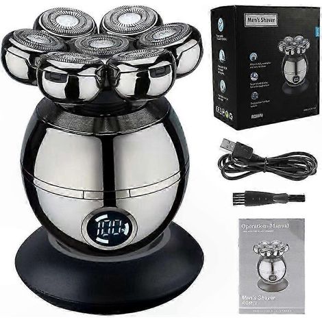 Homme Rasoir Électrique avec Charge Sans Fil et Tête Flottante, Technologie Avancée 3.0 pour Rasage de Précision, Kit de Toilette (1/5)