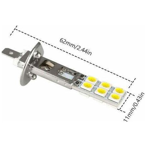 4 ampoules LED H1 12V 6000K Blanc 55W pour feux de brouillard, feux de jour et phares de voiture (1/3)