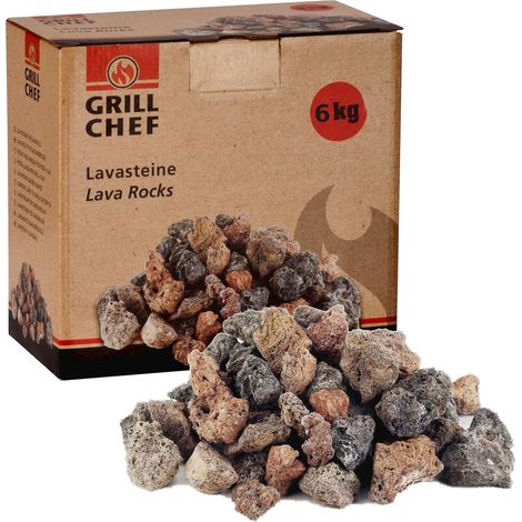 Lavasteine 6kg zum Grillen Nachfüllpackung für Lavastein-Gasgrills Für Gasgrill, Backofen und Elektrogrill geeignet - Naturstein als Grillzubehör (1/5)