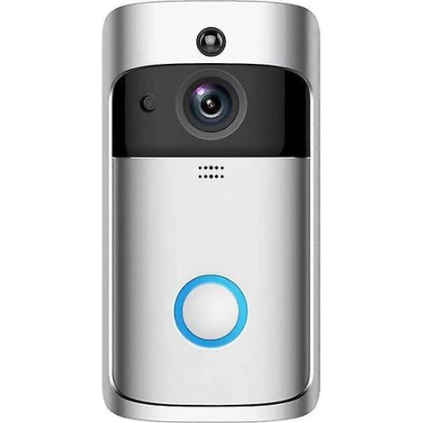 Sonnette de sécurité sans fil intelligente avec anneau Wi-Fi, interphone et caméra. Brilvibera (1/5)