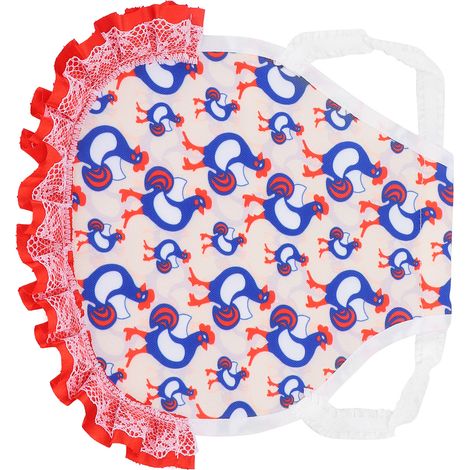 Tablier élastique en dentelle pour poules, protège-plumes, gilet pour poules, canards et oies, couleur bleue coq (1/5)