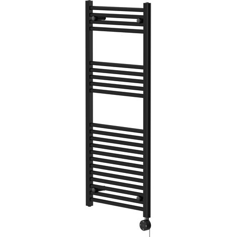 Wholesale Domestic Pizarro Colore Matt Black 1200mm x 500mm Straight Digital Thermostatic Electric Heated Towel Rail (1/5)