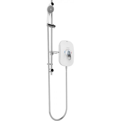 AKW SmartCare Lever White Electric Shower with Silver/White kit - 9.5kw (1/3)