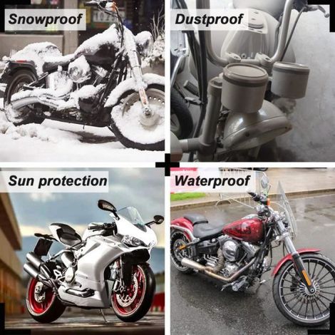 Housse Bâche Moto - - Universelle - Imperméable - Polyester 210D - Protection UV (1/4)