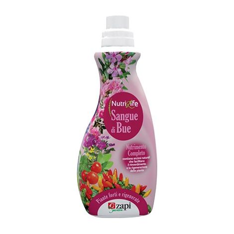 ZAPI Concime Nutrimento liquido naturale a base di sangue di bue 1 Lt (1/2)