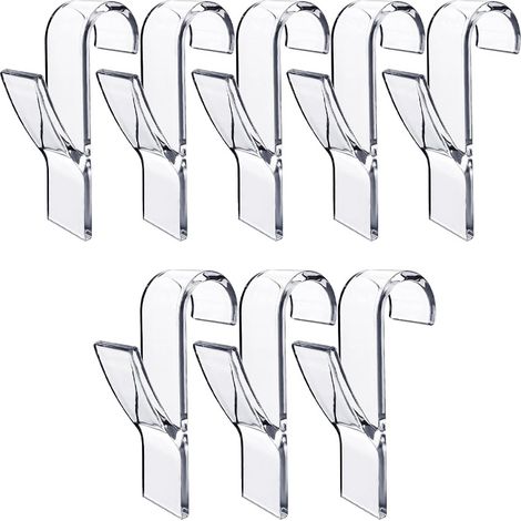 Crochets pour radiateur, crochets pour serviettes de bain, crochets pour sèche-serviettes, 8 pièces (transparents) (1/5)