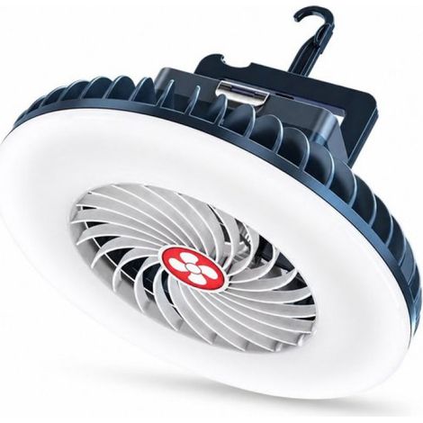 Ventilateur de camping ® – Ventilateur USB rechargeable avec batterie – Ventilateur de tente portable – Silencieux et compact – Pour le camping et les activités de plein air (1/5)