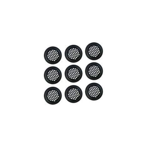 Schwarzes Edelstahl-Lüftungsgitter, 10 Stück, 29 mm, für Belüftung und Wärmeableitung - Crezuo