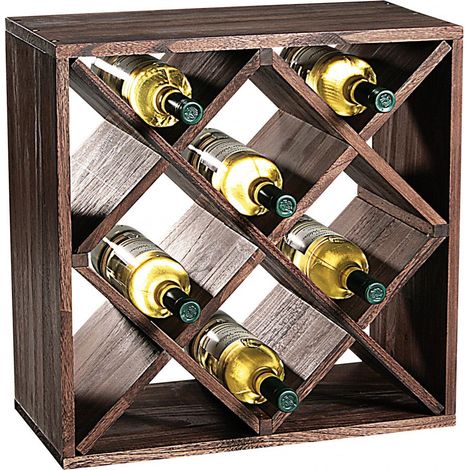Kesper Étagère à vin bois brun capacité 12 bouteilles