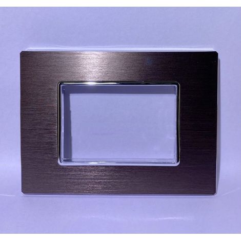 Trade Shop - PLACCA LUXURY 3 4 6M BROWN MARRONE SATINATO BTICINO AXOLUT -