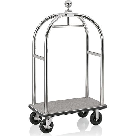 Chariot à bagages en Acier Inoxydable gris L 1130 mm l 620 mm H 1910 mm 2 - Was Germany
