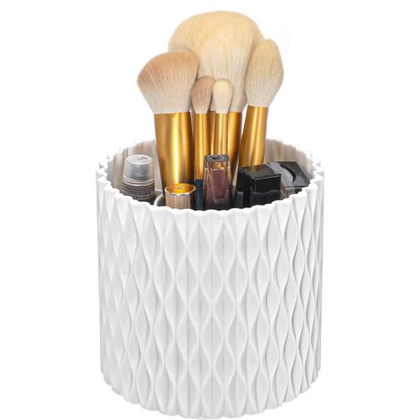 Étagère de rangement cosmétique, étagère de rangement rotative à 360°, adaptée aux coiffeuses, chambres et salles de bains (ensemble simple).