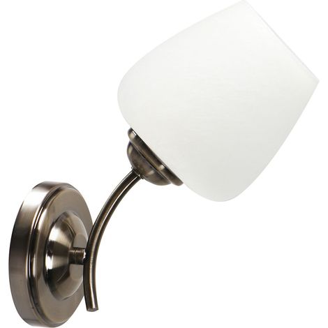 Applique murale Zina laiton patiné globe verre E27 40W (1/2)