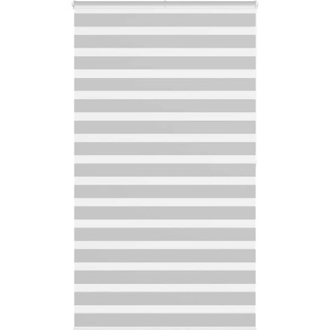Doppelrollo Hellgrau 135x200 cm Stoffbreite 130,9 cm Polyester