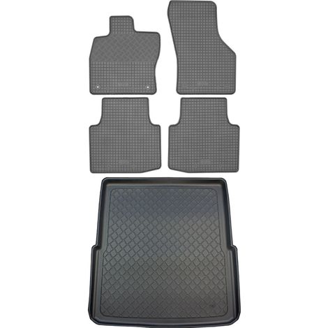 Skoda Superb III 3V Kombi (5 porte) dal 09.2015 SET - tappetini in gomma per auto + tappetino per bagagliaio (1/5)