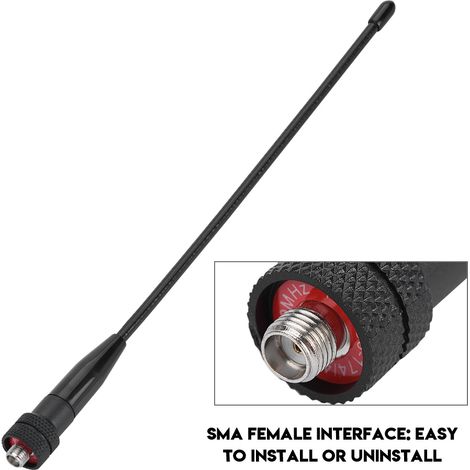 Antenne souple UV double bande pour talkie-walkie, connecteur SMA femelle, pour radio bidirectionnelle