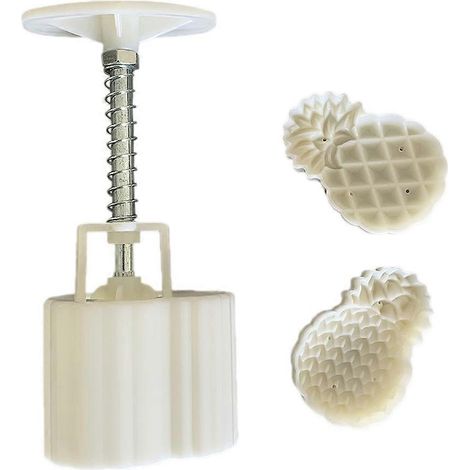 Kunststoff-Mondkuchenform, 30 g, Ananas-Stempel, Keksausstecher, DIY-Handform, Fondant-Backwerkzeug, Mondfest