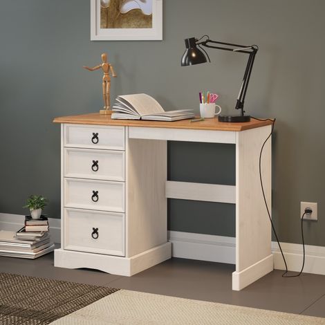 Corona White Dressing Table Computer Desk (1/2)