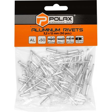 Rivetti in alluminio 3,2 x 12 mm, 50 pezzi (1/2)