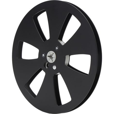 Bobine de bande magnétique vide 1/4 pouce en alliage d'aluminium, 7 pouces, bobine réceptrice de bande sonore à 3 trous, universelle pour magnétophones à bobines, noir et gris (1/5)