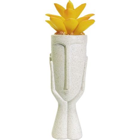 Vase décoratif en pot de fleurs en résine avec-couleur sable (1/2)