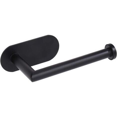Black Self-Adhesive Toilet Paper Holder Matte Stainless Steel Toilet Paper Dispenser for Bathroom and Kitchen H570 (1/5)