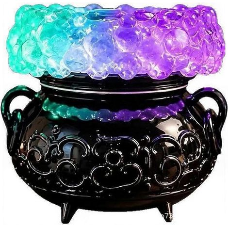 Couleur Changing sorcière Cauldron LED Bubble lampe, effrayant gothique, pour Halloween décoration de fête (1/5)