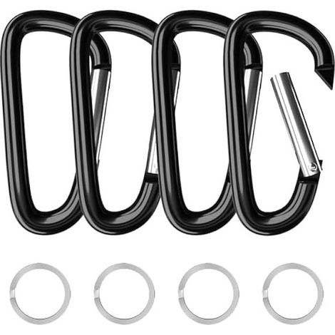 Aluminium-Karabiner – 102 mm und 127 mm – Für Outdoor-Aktivitäten und zur Befestigung von Ausrüstung – 4er-Pack (1/5)