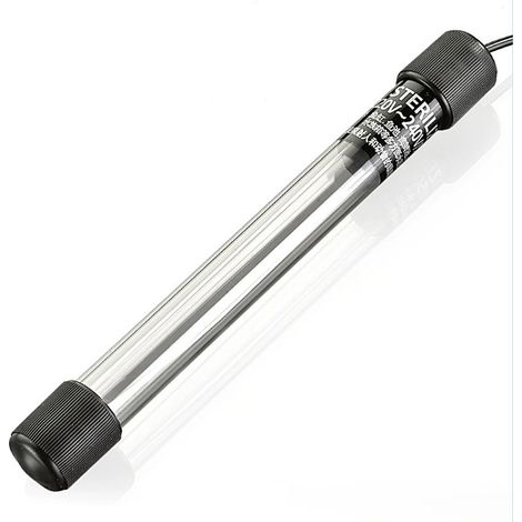 lumière UV submersible, lampe stérilisateur UV clarificateur d'eau, lampe stérilisateur imperméable pour aquarium, étang, piscine (1/4)