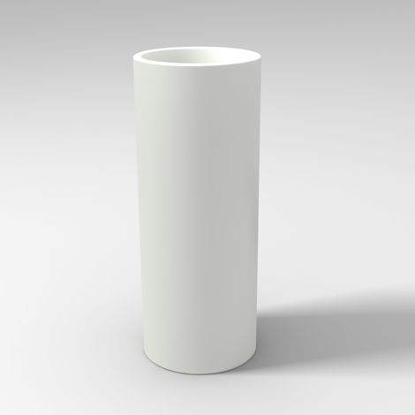 Blumentopf weiss rund hoch für Blumen Pflanzen modern aus Harz mod. Barocco