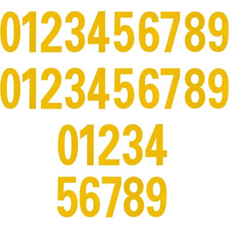 30pcs 9,8cm Autocollants pour Boîte aux Lettres, 0-9 Autocollants Chiffres Autocollants Numérotés Number Stickers pour Extérieur Enseignes Porte Fenêtre Voitures Numéro d'Adresse (Or) (1/5)