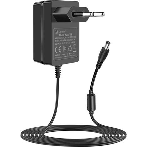 Adaptateur d'alimentation CA/CC 18 V 1 A,Centre Positif Transformateur CA 100-240 V vers CC 18 V, fiche CC 5,5 x 2,5 mm, compatible avec les équipements 18 V (0,1 A à 1 A) (1/5)
