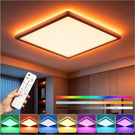 29Cm 3200 Lm RGB Plafonnier LED, Veilleuse 3000 K avec Télécommande (1/5)