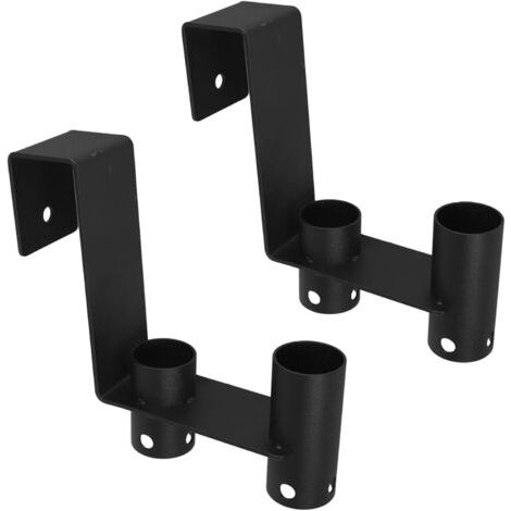 QORVA-2 Pièces Crochets de Rangement Robustes pour Clôture de Piscine Lot de Supports Métalliques pour Outils de Nettoyage Installation Facile et Résistance Aux Intempéries Organisateur