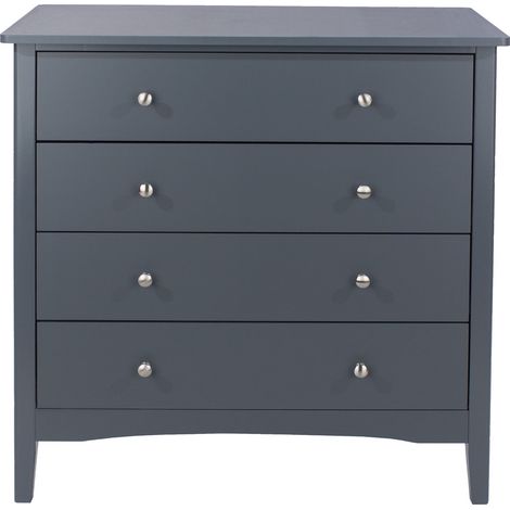 4 Drawer Chest - MDF - 83 x 43 x 85 cm - Blue (1/4)