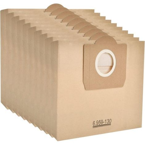 10 pièces sacs aspirateur pour Karcher 6.959-130.0 (WD 3, WD 3 P et WD 3 Premium) sacs en papier filtre A 2201/2204/2504 (1/4)