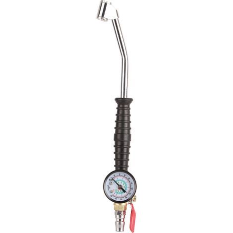 Tuyau de Gonflage de Pneu, Gonfleur de Pneu avec Accessoire de Buse de Tête de Manomètre de Remplacement, Buse de Gonflage de Pneu, Extension de Valve de Pneu pour Voiture, (1/5)