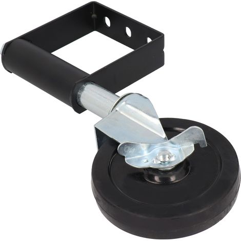 Roulette à ressort pour portail, multifonctionnelle, amortisseur, aluminium, 5 pouces, capacité de charge 90 kg (noir)