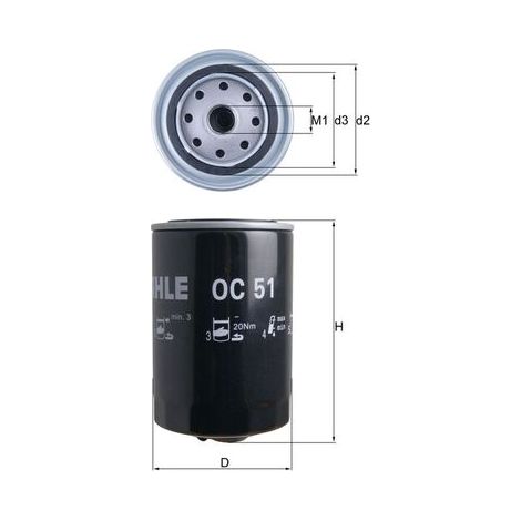 Ölfilter OC51 Knecht (1/2)