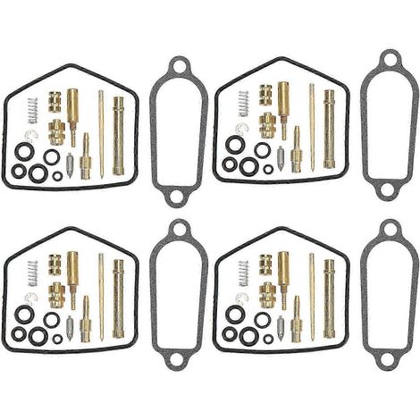 Kit de réparation de carburateur 64 pièces avec pointeau, ressort, joint, flotteur et joint torique, compatible avec CB350F Four 1972-1974 (1/5)