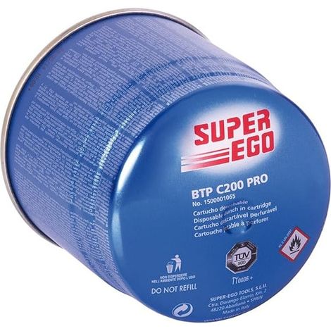 Cartucce di gas butano SuperEgo 190 g per fornelli e bruciatori  Cartuccia di gas da campeggio C200