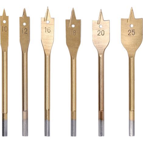 CHICIRIS 3 Bords de Coupe Spatenhiprbit Set un Positionnement Précis pour L'outil de Forage en Bois 6 Parties (GOLD) (1/5)