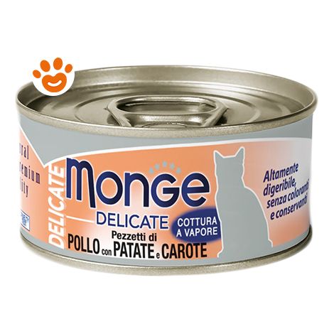 Monge Cat Delicate Pollo con Patate e Carote - Monge Cat Delicate Pollo con Patate e Carote - Lattina Da 80 Gr