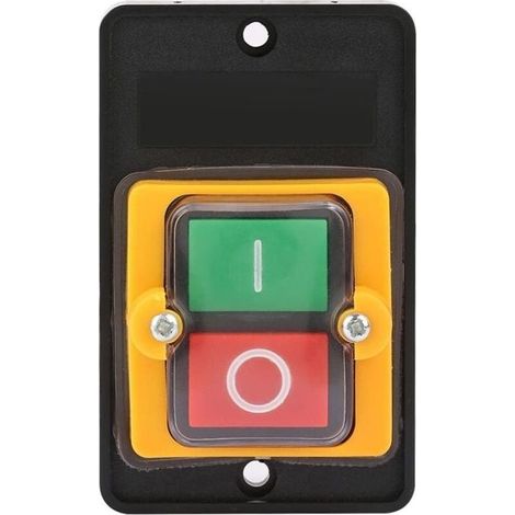 Commutateur à Bouton Poussoir, AC220V / 380V 10A Bouton Poussoir Étanche Interrupteur Sécurité Interrupteur à Bouton-Poussoir (1/5)