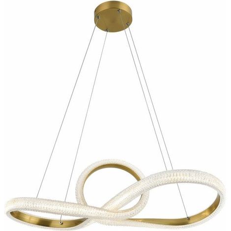 Suspension LED dorée glamour Anchorage 40W Reality