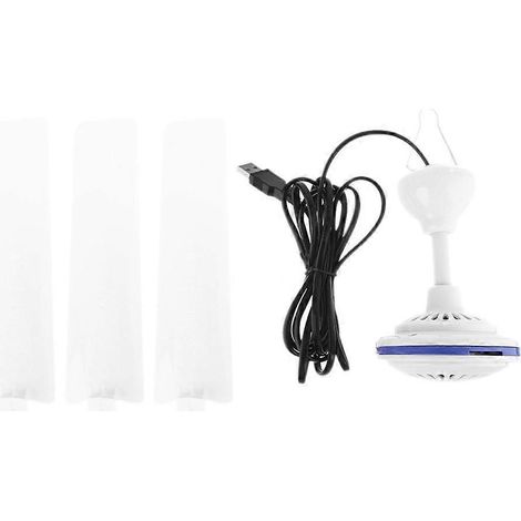 19-Zoll-Hängeventilator, leise, 1 Geschwindigkeitsstufe, USB-betrieben, Deckenventilator