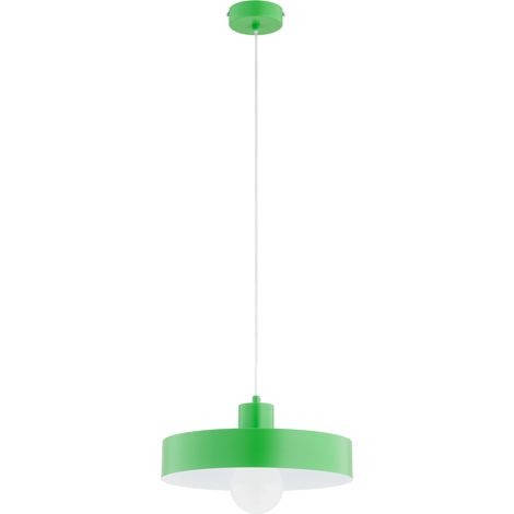 Suspension moderne verte ronde Ø34 E27 Alfa Nevera (1/3)